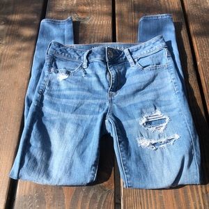 American Eagle Hi-Rise Distressed Jeggings
